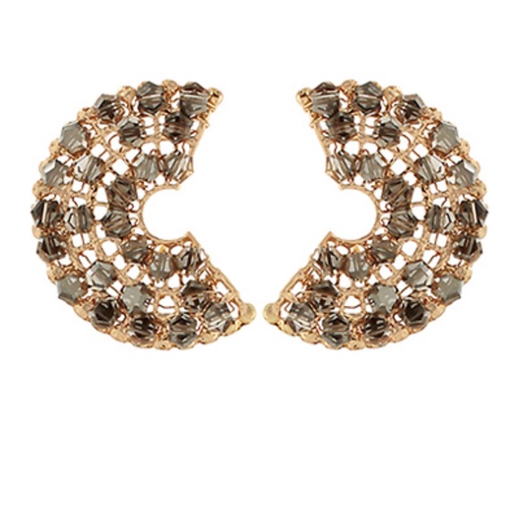 Beaded Glass Open Hoops - Picture 2 of 2